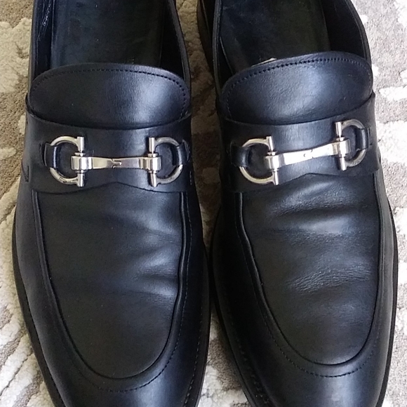 Salvatore Ferragamo Horse bit Loafers black silver main image 14